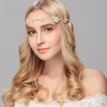 Handmade Designer Elastic Headband Wedding Bride For Women Girl Luxury Hair Accessories Pearl Crystal Hairband Feast Party